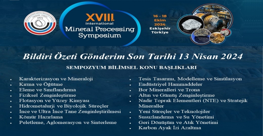 18. Uluslararası Cevher Hazırlama Sempozyumu